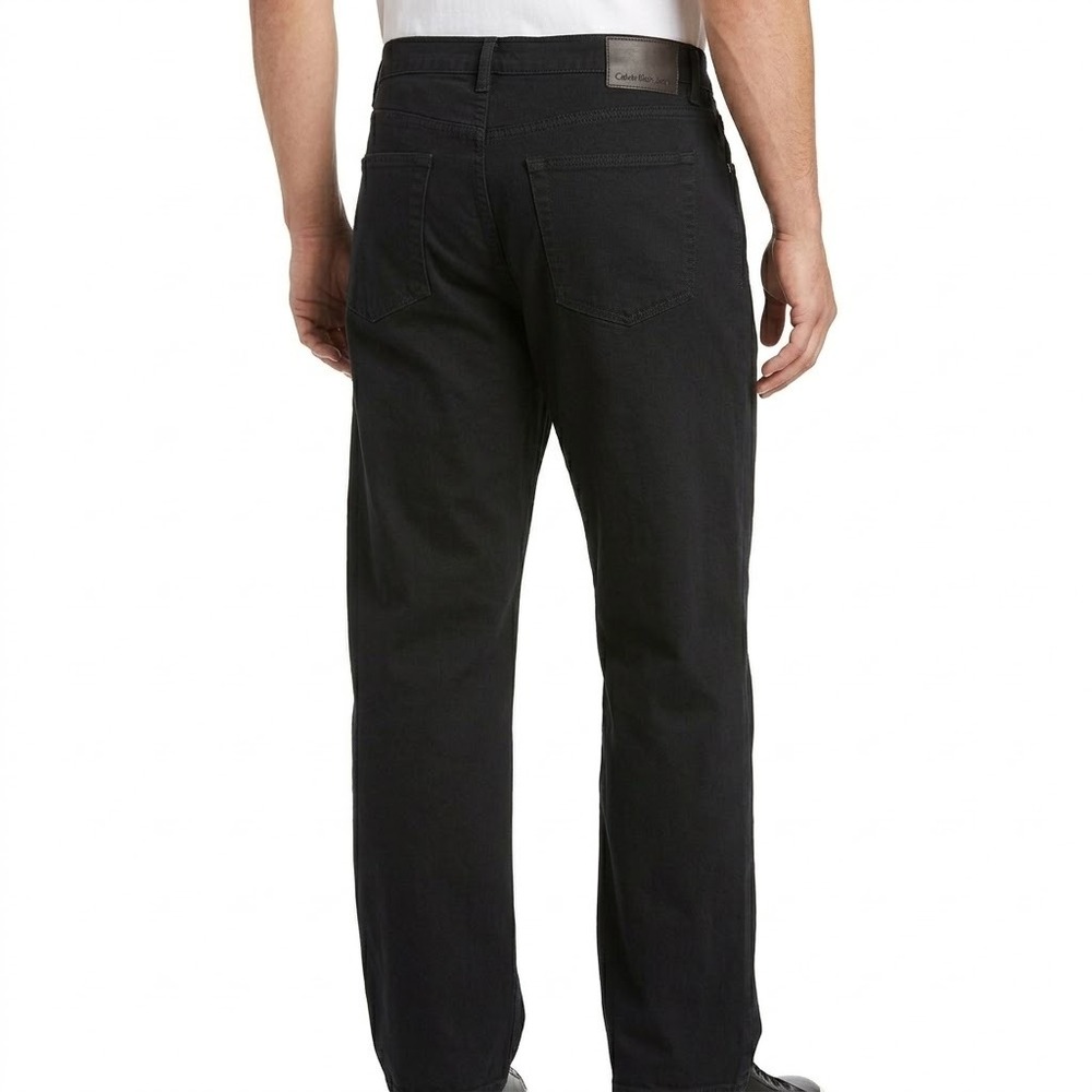 Calvin Klein Jeans Easy Fit Black Chino Pants Men 38/32 Cotton